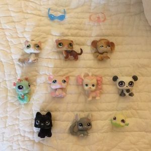 (12) LPS Littlest Pet Shop Pets & Accessories.